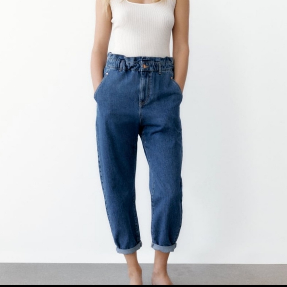 Zara Women's Paperbag Baggy Jeans size 8